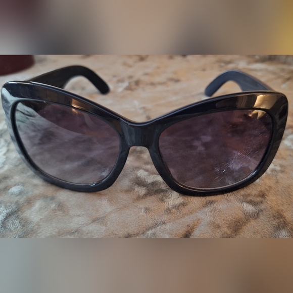 Vintage Dolce & Gabbana Blue and White Striped Logo Sunglasses
